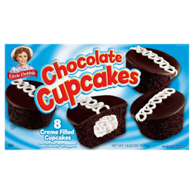 Little Debbie Creme Filled Chocolate Cupcakes, 8 count, 14.83 oz