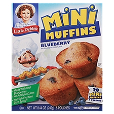 Little Debbie Blueberry Mini Muffins 5 ea, 8.27 Ounce