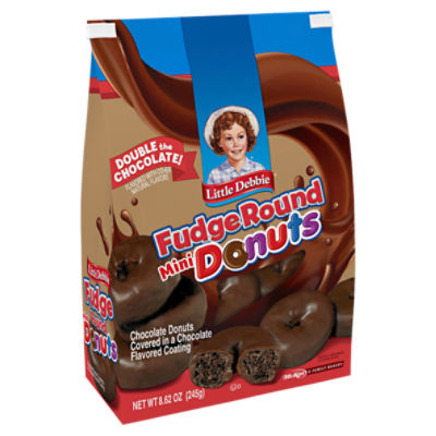 Snack Cakes, Little Debbie Family Pack Fudge Round Mini Donuts (bagged)