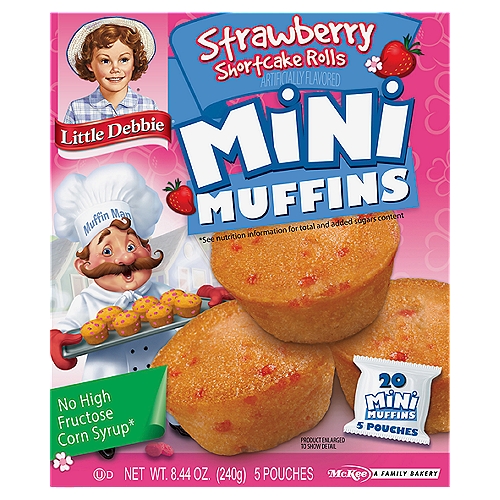 Little Debbie Mini Strawberry Shortcake Rolls Muffins 5 ea