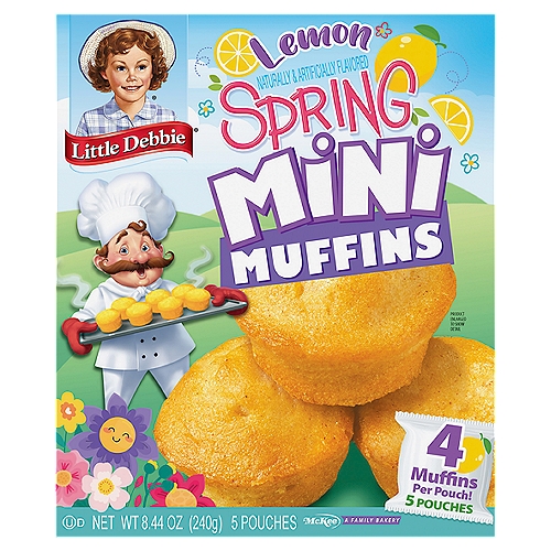 Snack Cakes, Little Debbie Family Pack Spring Mini Muffins (lemon)