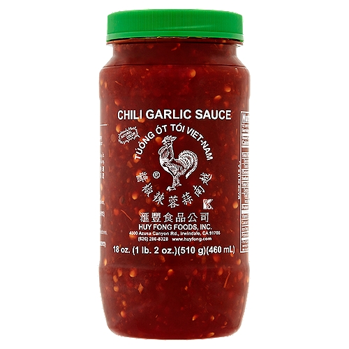 Huy Fong Foods Chili Garlic Sauce, 18 oz
Great for stir-frying or ready to use with any food. Spice up your pasta, meats, sauces or pizza!