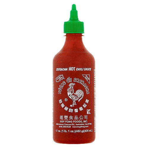 Sriracha, made from sun ripened chilies, is ready to use in soups, sauces, pasta, pizza, hot dogs, hamburgers, chow mein or on anything to add a delicious, spicy taste.