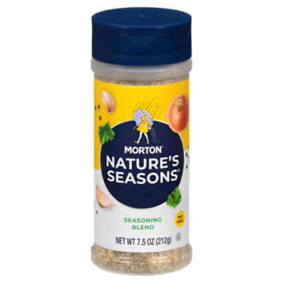 Morton Nature's Seasons Seasoning Blend - Savory Blend of Spices for Lighter Fare, 7.5 ounce Canister