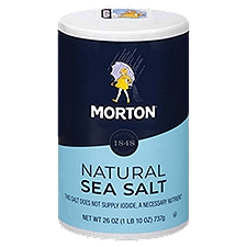 Morton Natural Sea Salt, 26 Ounce