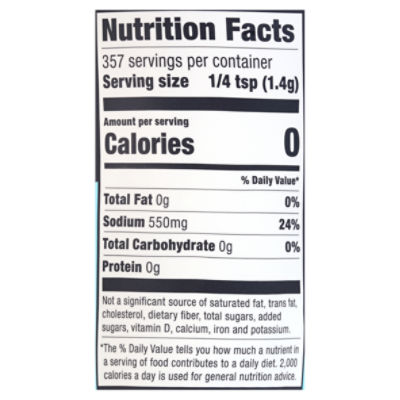 Calories in Morton Lite Salt Mixture and Nutrition Facts