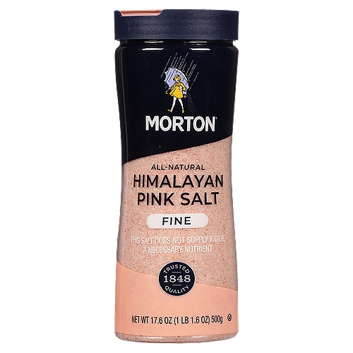 Harvested from Ancient Sea Salt Deposits Deep within the Himalayas
The pink salt crystals contain natural minerals that add a touch of color and excitement to elevate meals ideal for everyday cooking, blending baking or seasoning at the table.

Helpful Hint: Because this product is all-natural, the salt may cake. Simply shake the canister to separate the crystals.