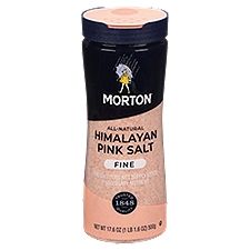 Morton All Natural Fine Himalayan Pink Salt, 17.6 Ounce
