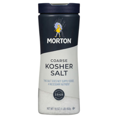 Morton Kosher Salt, Coarse, 16 Ounce