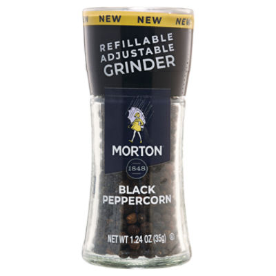 Morton 1.24 oz. Black Peppercorn Glass Mill