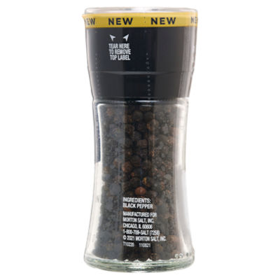 Morton 1.24 oz. Black Peppercorn Glass Mill