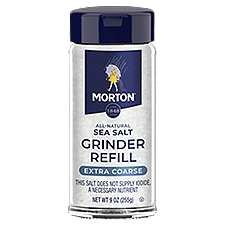 MORTON Extra Coarse Sea Salt Grinder Refill, 9 oz