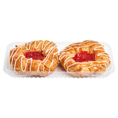 Store Baked Raspberry Crown Danish, 2 ct, 10 oz