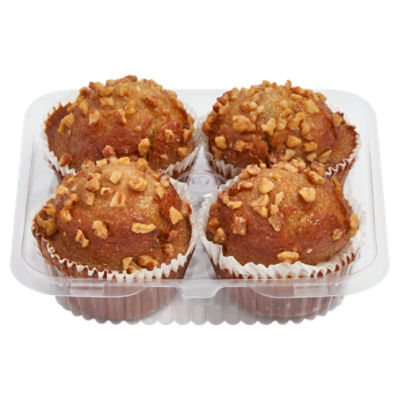 4 Pack Banana Nut Puffin Muffin, 5 Ounce