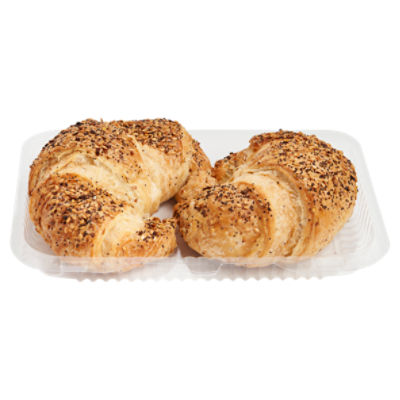 Store Baked Everything Croissant, 2 Count, 5 oz