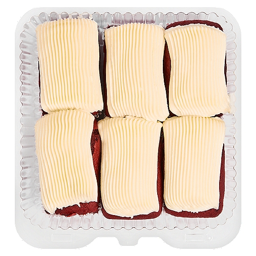 Mini Red Velvet Cake with Cream Cheese Icing, 6 Pack
