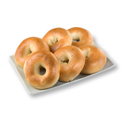 Fresh Baked Plain Bagel, Single, 3 oz.