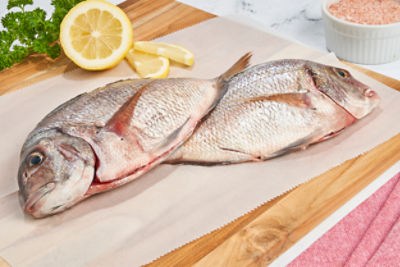 Fresh Tray Wrapped Whole Cleaned Porgies