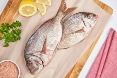 Fresh Tray Wrapped Whole Cleaned Porgies