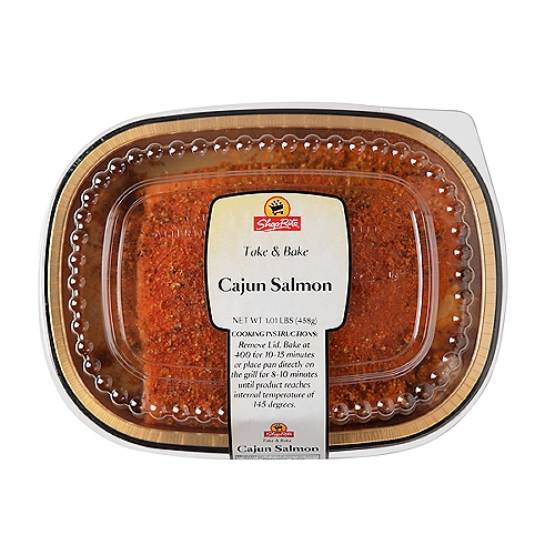 Ready to Cook. Fresh Salmon Fillet with Cajun Seasoning.
