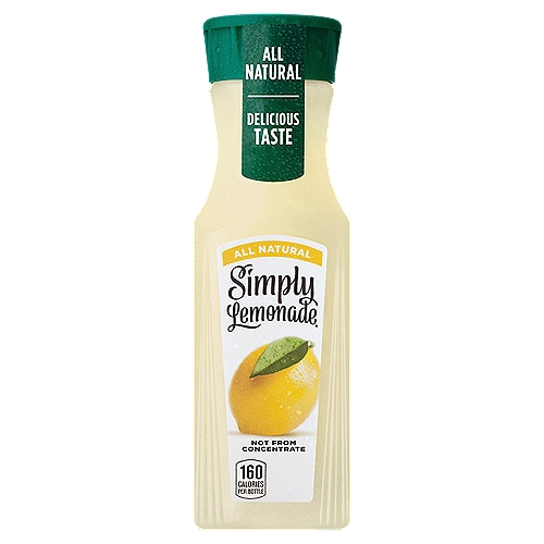 Simply Lemonade Bottle, 11.5 fl oz
You'll never have to make your own lemonade again. Simply Lemonade is a refreshing alternative to homemade lemonades. Simply adheres to strict standards to ensure that Simply Lemonade products are the absolute best. Simply takes pride in guaranteeing fresh taste. The product is gluten-free and certified Kosher by OU. With Simply Lemonade, you can see the juicy goodness inside because it only uses transparent packaging that is 100% recyclable. What's more, you can carry this Simply Lemonade single-serve bottle along anywhere, to enjoy for yourself!
