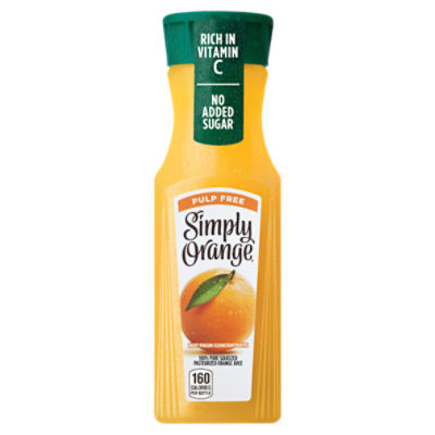 Simply Orange Pulp Free Juice Bottle, 11.5 fl oz, 11.5 Fluid ounce