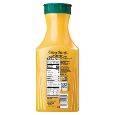 Simply orange mango juice sale