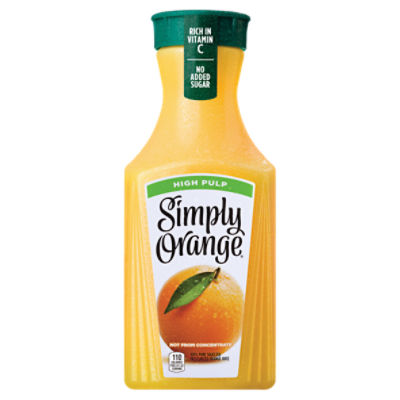 Simply Orange High Pulp Juice Bottle, 52 fl oz