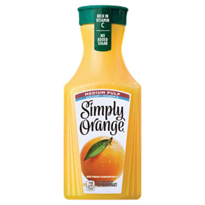 Simply Orange Medium Pulp Calcium and Vitamin D Juice Bottle, 52 fl oz