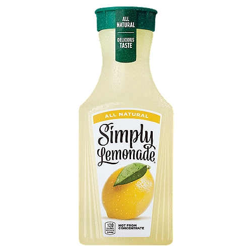 Simply Lemonade Bottle, 52 fl oz
Images of fresh lemons, simple ingredients, lemonade stands and hot summer days all come to mind when you think of “lemonade.'' Nothing beats the taste of a homemade pitcher, and with Simply Lemonade, the taste of that classic lemonade has been captured and bottled perfectly.
 
Made with real lemon juice and other all-natural ingredients, it's everything you love about lemonade—minus the inconvenience of having to make it yourself.
 
With Simply Lemonade, the difference is clear. Clear enough that you can see the all-natural ingredients inside. Because with Simply, there's nothing to hide.