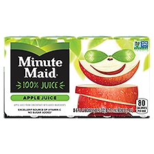 Minute Maid Apple Juice Cartons, 6 fl oz, 8 Pack, 48 Fluid ounce
