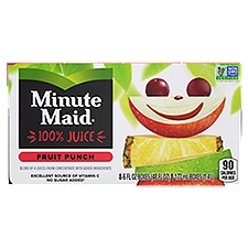 Minute Maid Fruit Punch Juice Cartons, 6 fl oz, 8 Pack