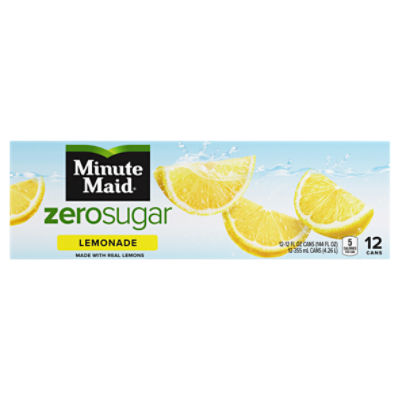 Minute Maid Zero Sugar Lemonade Fridge Pack Cans, 12 fl oz, 12 Pack