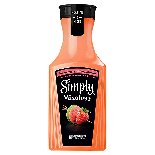 Simply Mixology Strawberry Guava Mojito Mocktail & Mixer, 52 fl oz