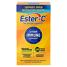 Ester-C Maximum Strength Immune Vegetarian Coated Tablets, 1000 mg, 90 count