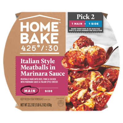 Home Bake 425°/:30 Italian Style Meatballs in Marinara Sauce, 22.2 oz