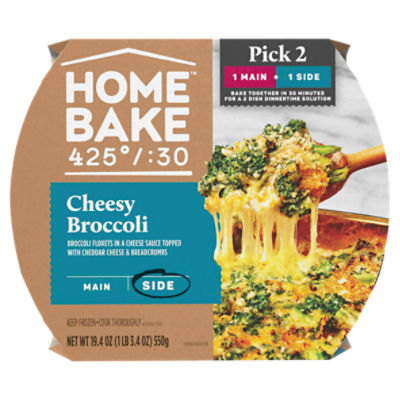 Home Bake 425° / 30 Recipe N° 10 Veggie Cheesy Broccoli, 19.4 oz