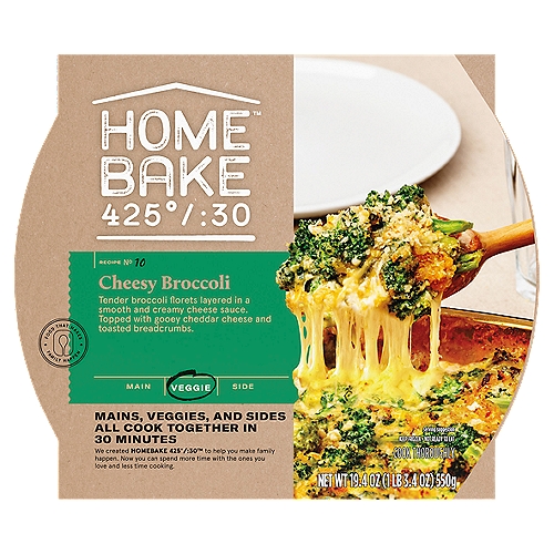 Home Bake 425° / :30 Recipe N° 10 Veggie Cheesy Broccoli, 19.4 oz