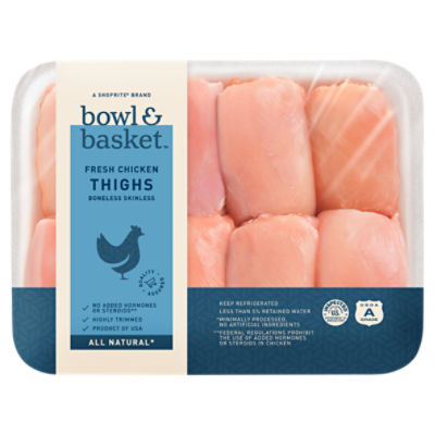 Bowl & Basket Boneless Skinless Fresh Chicken Thighs