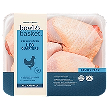 Bowl & Basket Fresh Chicken Leg Quarters Family Pack, 3.74 Pound
