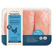 Bowl & Basket Boneless Skinless Fresh, Chicken Breasts, 1.8 Pound