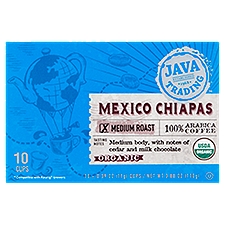 Java Trading Single Organic Mexico Chiapas Medium Roast Coffee, 0.39 Ounce