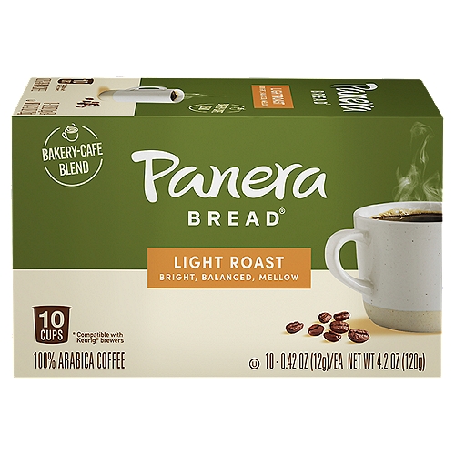 Panera Bread Light Roast 100% Arabica Coffee, 2.95 lbs, 10 count