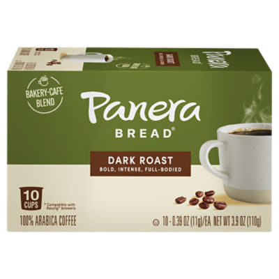 Panera Bread Dark Roast 100% Arabica Coffee, 2.75 lbs, 10 count, 3.9 Ounce