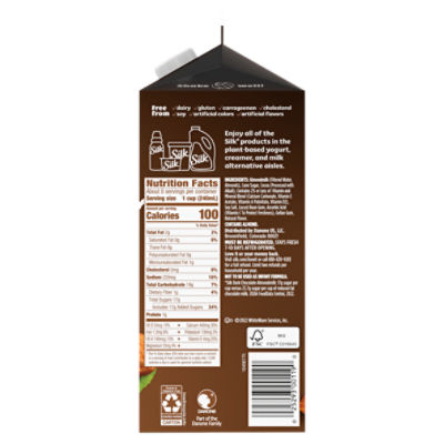 Nutrition Facts Silk Dark Chocolate Almond Milk Besto Blog