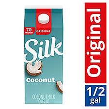 Silk Coconut Milk, Original, Dairy Free, Gluten Free, 64 FL ounce Half Gallon