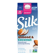 Silk Unsweet Almondmilk & Coconutmilk, 64 fl oz, 64 Fluid ounce