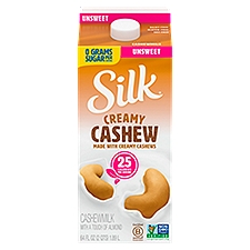 Silk Unsweet Creamy Cashewmilk, 64 fl oz