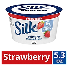 Silk Strawberry Dairy Free, Plant Based Soy Milk Yogurt Alternative, 5.3 ounce Container, 5.3 Ounce