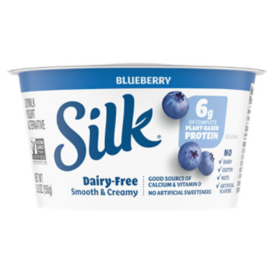 Silk Blueberry Dairy Free, Plant Based Soy Milk Yogurt Alternative, 5.3 OZ Cup
